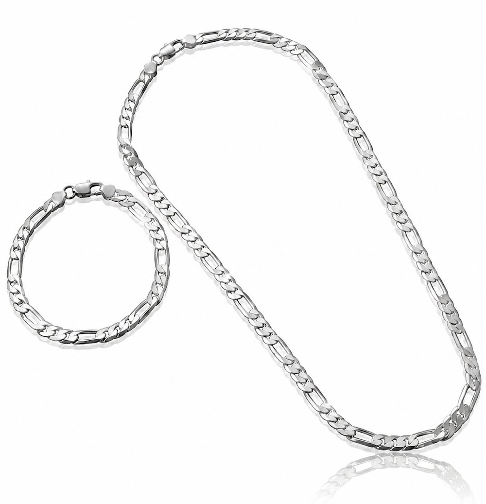 Promoción Collar + Pulsera Fígaro de plata 925 — Atenea Joyería
