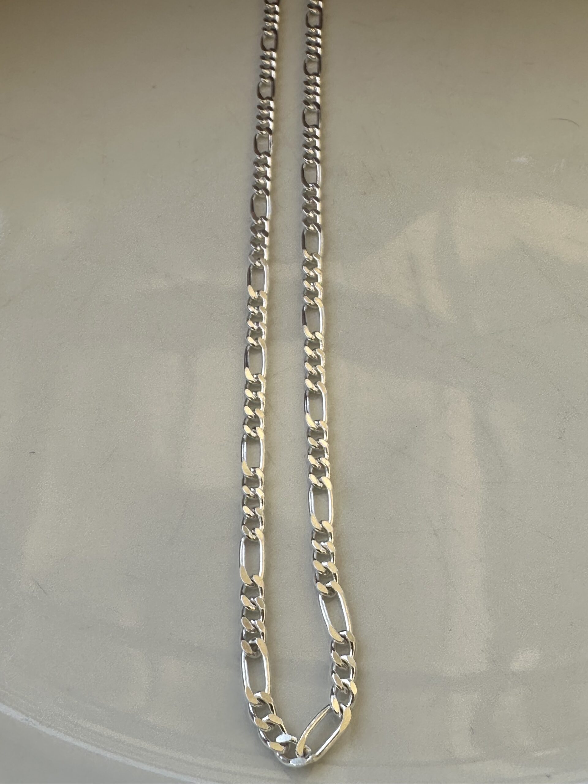 cadena de plata figaro 50cm